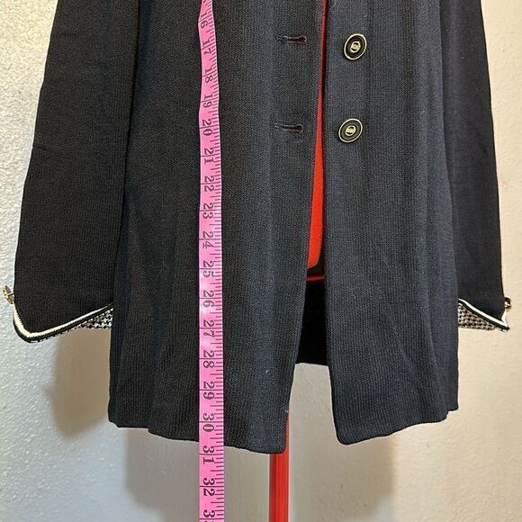 ST. JOHN by Marie Gray women’s black evening sweater/ blazer size 14 - Picture 8 of 12